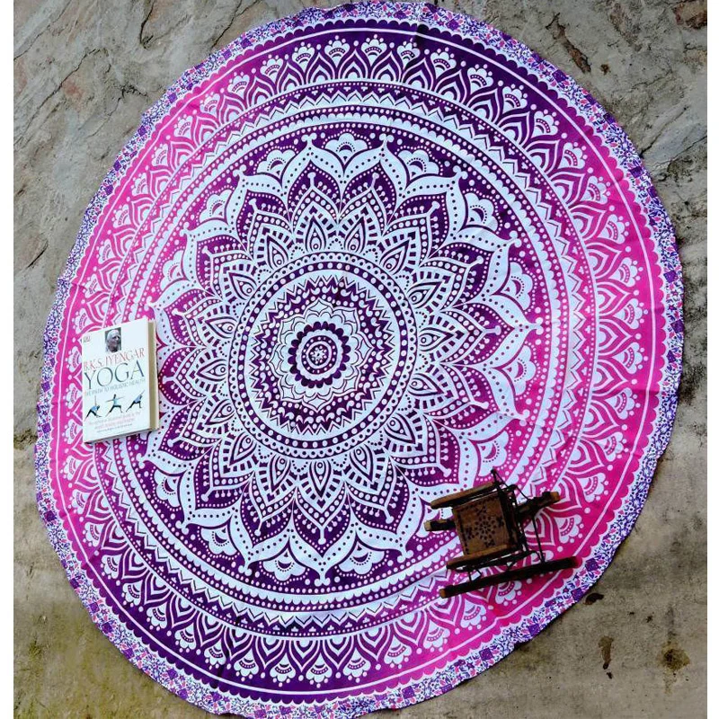 Лидер продаж 2016 пляжный коврик для йоги в стиле хиппи с индийской мандалой