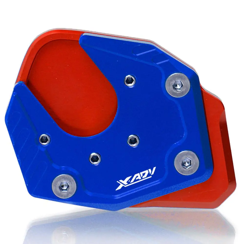 red blue Аксессуары для мотоциклов HONDA X ADV X-ADV XADV 750 с ЧПУ боковая Подставка опорная пластина ножные колодки педали Подставки - Цвет: red blue