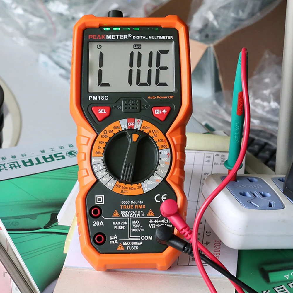 PEAKMETER Цифровой мультиметр PM890C/PM890D/PM18/PM18C True RMS AC/DC Измеритель сопротивления
