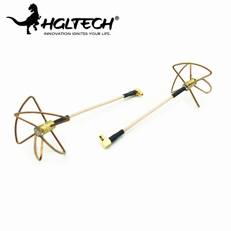 HGLRC 5 8G 2.0dBi-2.5dBi RHCP всенаправленная MMCX к Pigtail 6 см 4 листа клевера FPV антенна для RC