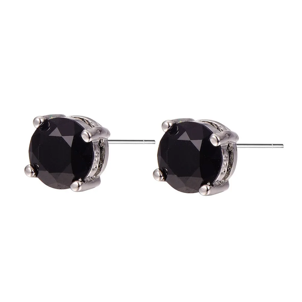 Женские серьги гвоздики из серебра 925 пробы с ониксом|earring hook|earrings heartearrings natural |