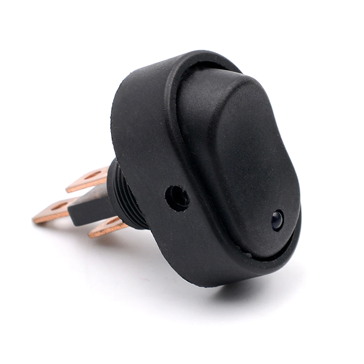 5pcs 12V 30A 3-Pin On / Off Oval LED Reset Push Button Switch for Motorcycle Car Boat (Black) | Автомобили и мотоциклы