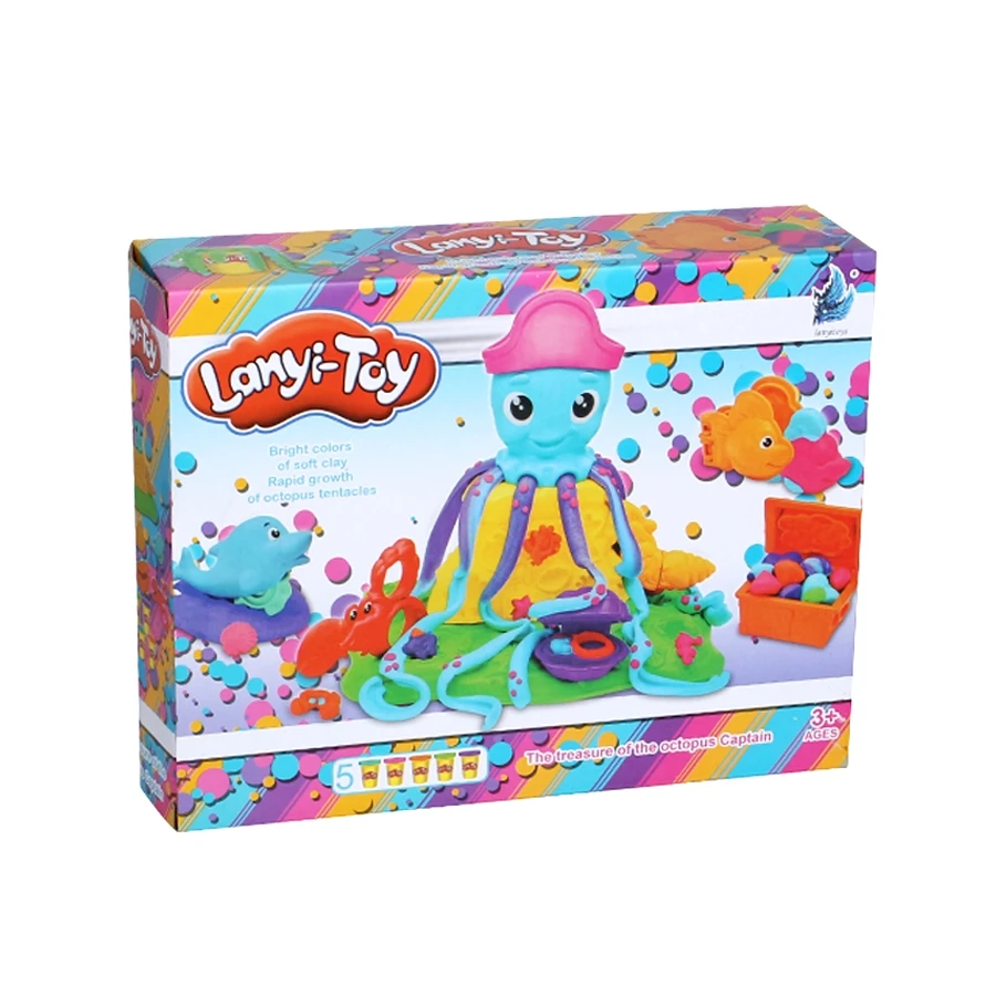 Lanyitoys оригинальная Лепка глина форма осьминога новая горячая распродажа клей для Слим пушистый слизь Пластилин детские игрушки для детей
