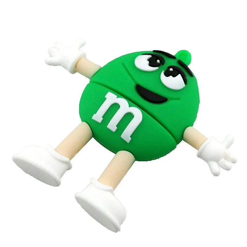 Прекрасный USB 2,0 мультфильм шоколад M&M радужные бобы конфеты USB флэш-накопитель 4 ГБ 8 г 16 ГБ 32 ГБ 64 Гб Флешка флэш-карта памяти подарки