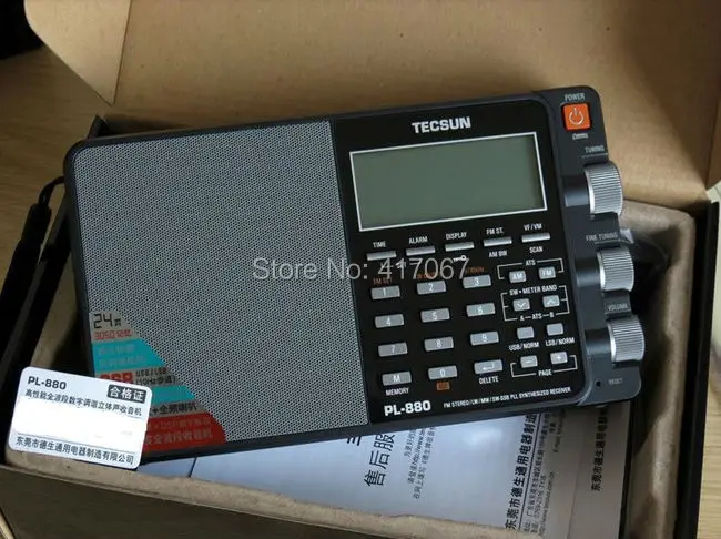 Tecsun PL-880 портативный цифровой радиоприемник PLL Fm / MW LW SW SSB синтезированный весь