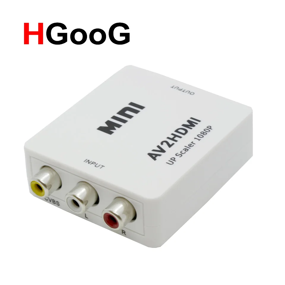 Hgoog Мини AV к HDMI видео конвертер AV2HDMI RCA аудио CVBS чтобы адаптер для HD ТВ PS3 PS4 ПК DVD Xbox