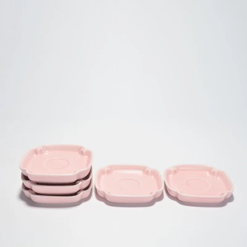 2 шт./лот креативный розовый фарфоровый поднос для чая ручной работы керамический