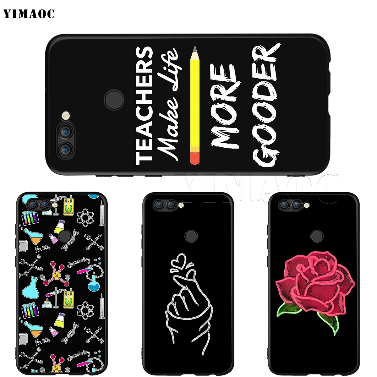 Силиконовый чехол YIMAOC для Huawei Honor Mate P smart Y7 Y9 8C 30 20 10 8x Nova 3i 3 Lite Pro Prime 2018 2019 |