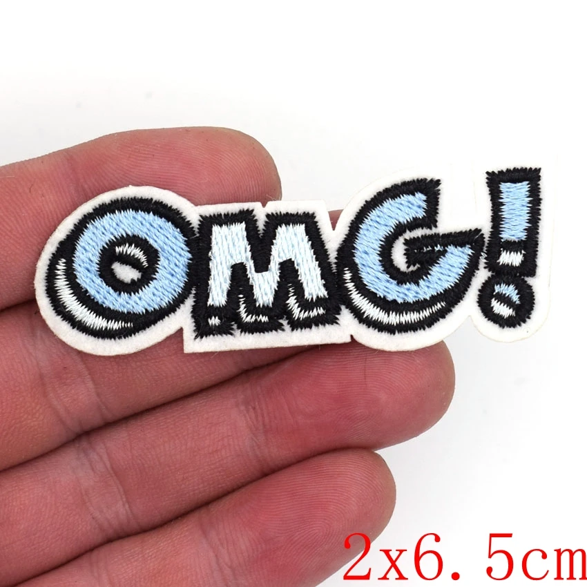 1 шт. вышитая заплатка OMG для одежды железная при шитье с аппликацией футболок