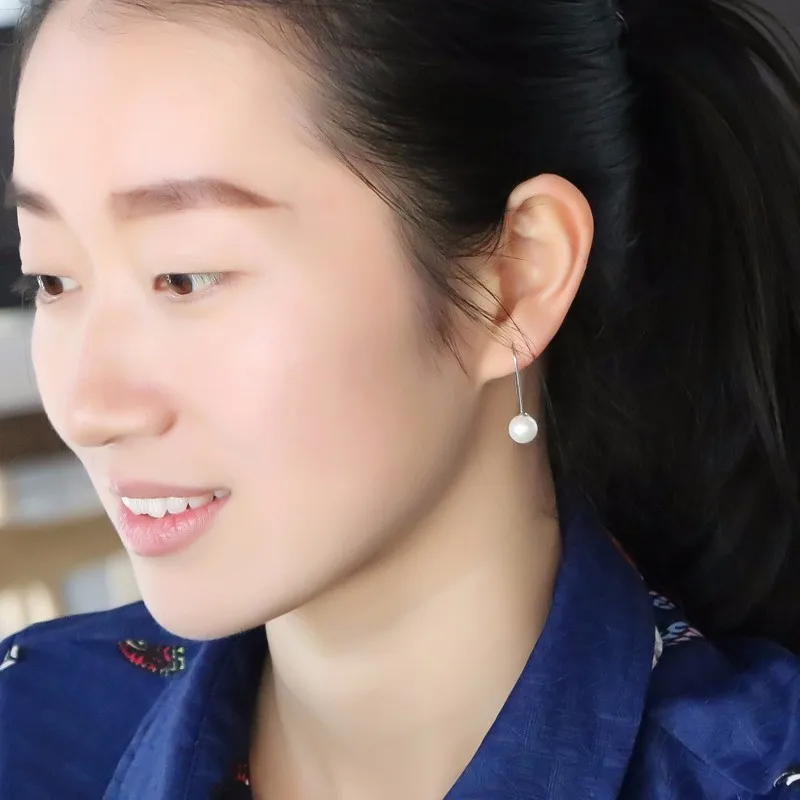 

Dainashi 2019 new arrival 925 Sterling silver natural freshwater pearl drop earrings fine jewelry for women silver jewelry