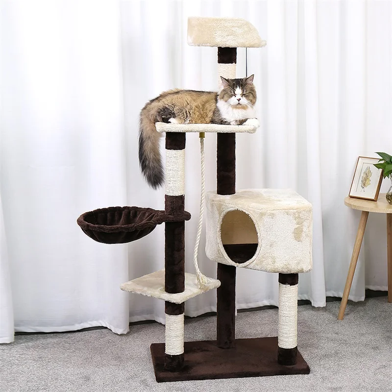H139cm кошка скалолазание Дерево Игрушка для прыжков с лестницей Когтеточка из цельного дерева для кошек скалолазание рама кошка мебель для домашних животных H