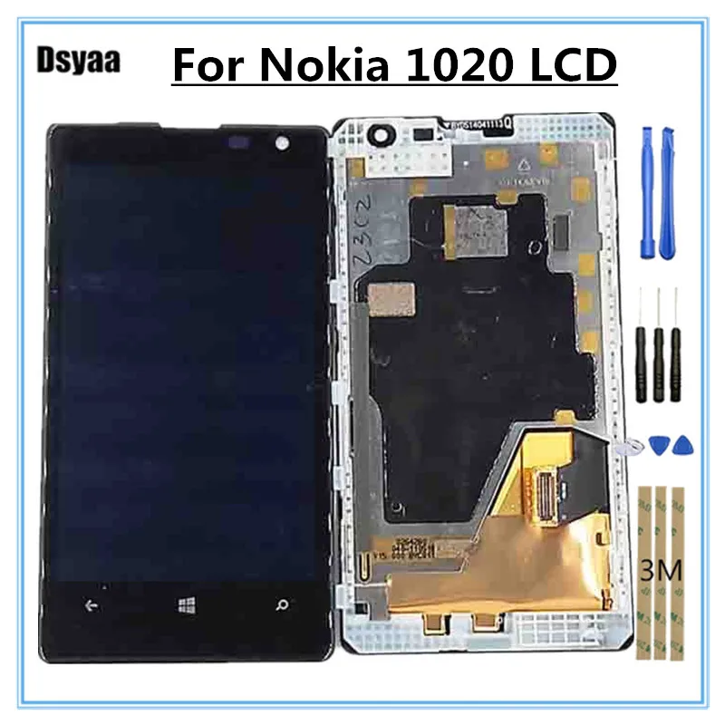 5 2 дюймов для Nokia Lumia 1020 ЖК дисплей дигитайзер сенсорный датчик экрана в сборе с