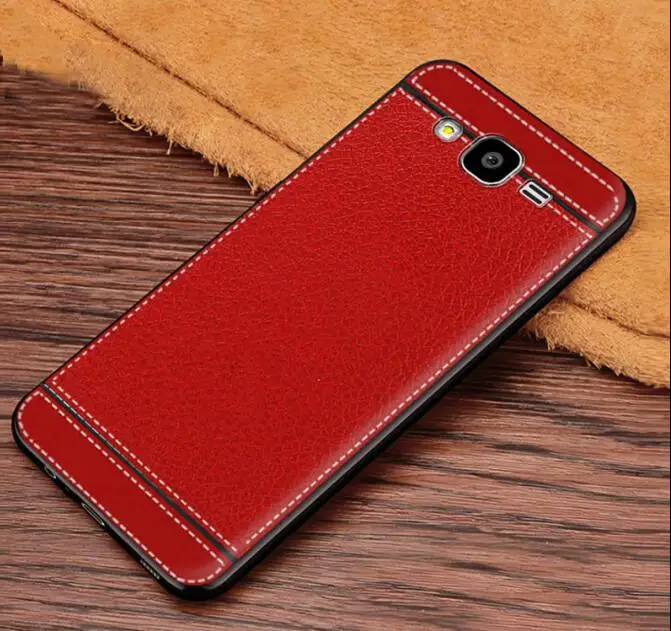 Red Винтажный Премиум кожаный мягкий ТПУ чехол с текстурой для samsung SM-G531H Galaxy Grand Prime VE G531H SM-G530H G530H G5308 SM-G531F - Цвет: Red