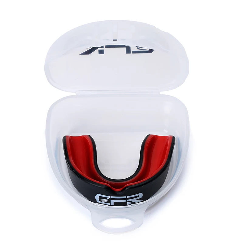 Black and Red CFR 1 шт. бокс Капа guard силиконовый мундгард Резиновый Щит Футбол Баскетбол Боевые тхэквондо Спорт Безопасность зубы протектор - Цвет: Black and Red