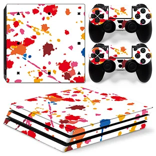 GOOYIYO-для sony PS4 Pro наклейка геймерская консоль контроллеры Виниловая наклейка цветная Живопись Кожа Play станция 4 Pro полная наклейка - Цвет: TN02-0707