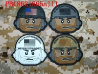 3d pvc patch always outnumbered never outgunned tactical military morale rubber patch