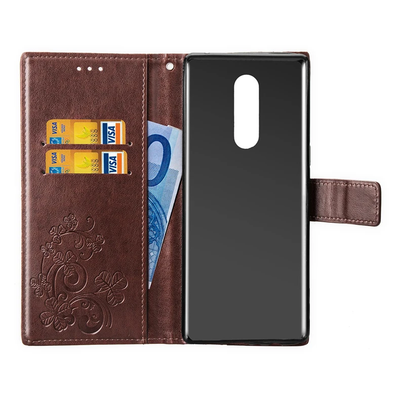 Чехол для Sony Xperia XZ4 Роскошный кожаный флип кошелек чехол телефона Coque