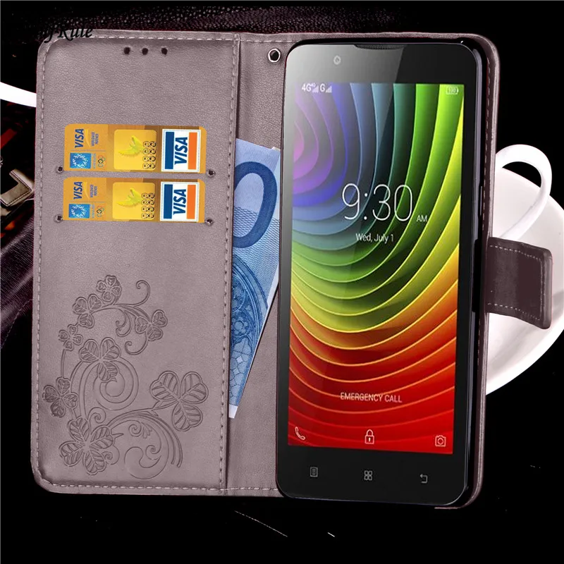 Чехол для Lenovo A2010 откидной из искусственной кожи с отделением карт кошелек чехол