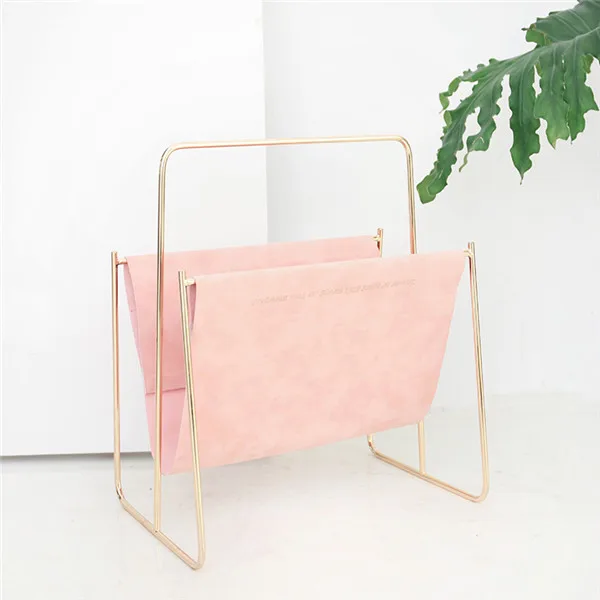 Pink Color Элегантный органайзер для журналов из искусственной кожи для дома или офиса-подходит для книг, планшетов и газет - Цвет: Pink Color