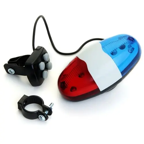 6 LED 4 Tone Sounds Bike Bicycle Horn Bell Light Trumpet | Автомобили и мотоциклы