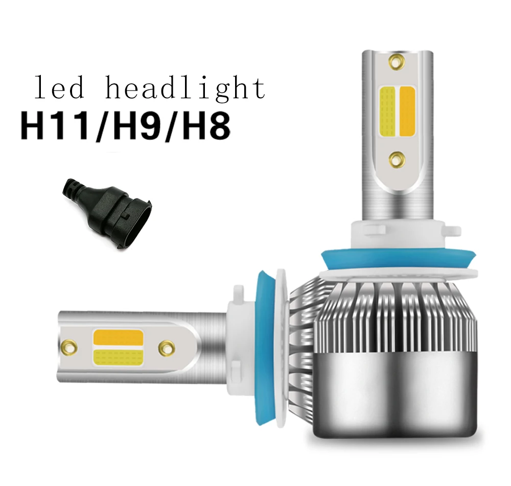 2 предмета супер яркие Автомобильные фары лампы H1 led H3 H4 H7 H1 Led 3000 К 6000 двойной Цвет фары H8 H9 H11 9005 9006 HB3 HB4 880