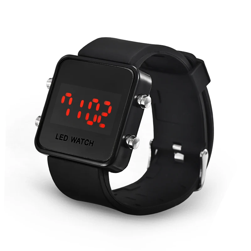 LANDU Красочные СВЕТОДИОДНЫЕ Электронные Часы Мужчины Женские Повседневная