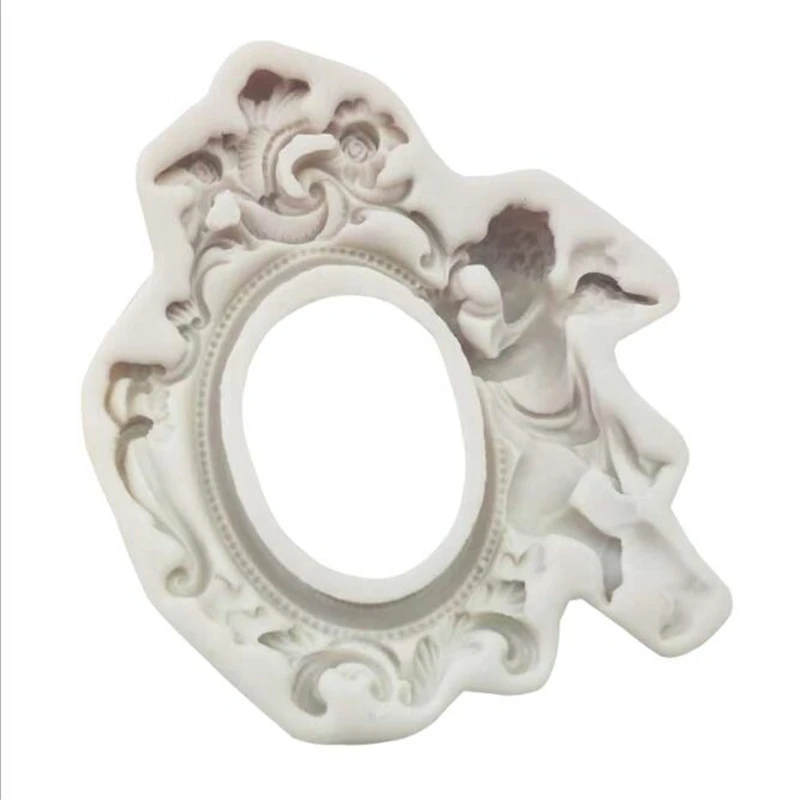 

3D Fondant Silicone Mold Angel Lace Frame Villa Mold Chocolate Baking Tools Cake Decorating Silicone Mold