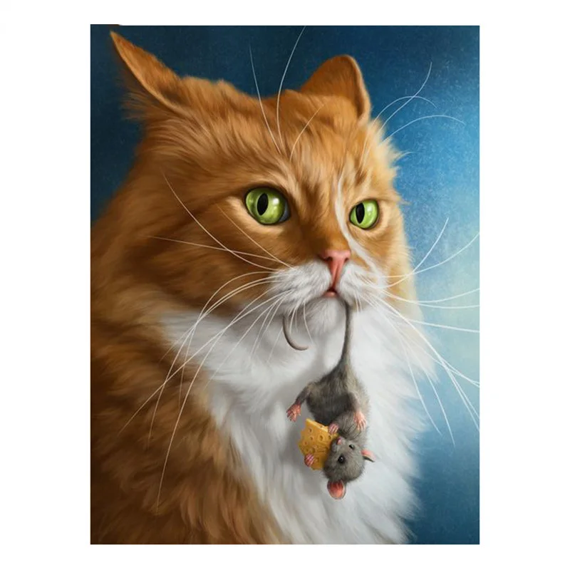 Камни в форме ромба/из серии &quotсделай сам&quot Алмазная вышивка Cat 5D мозаика из