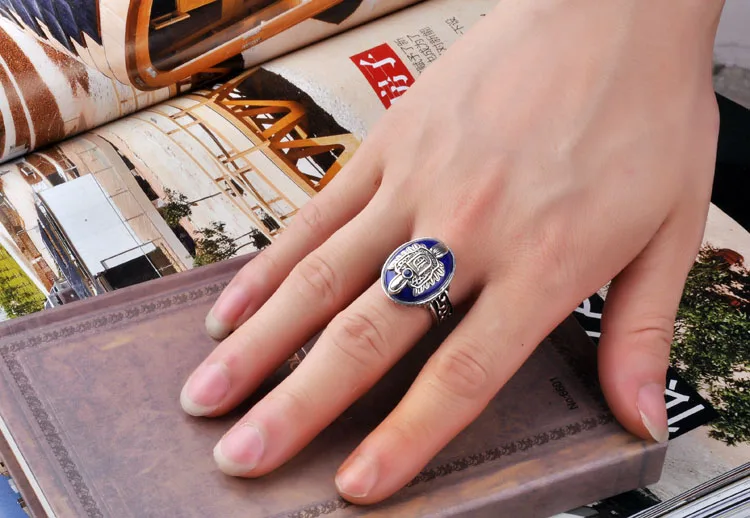 Кольца дневников вампира кольцо Дамона и Стефана с лазуритом из камня Сальватора