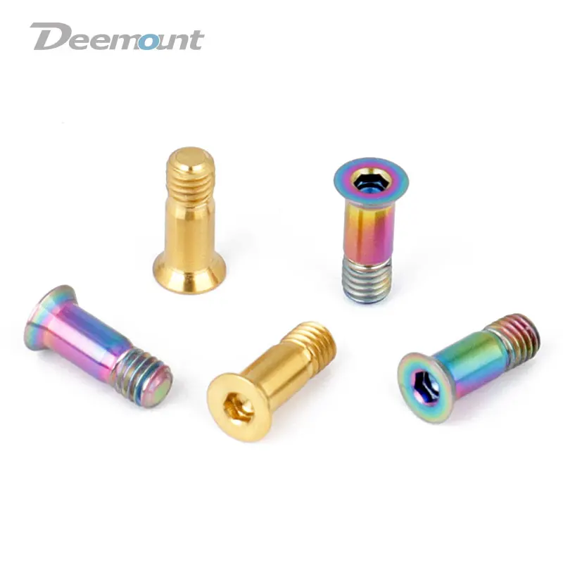 Deemount 2PCS/Lot Titanium Bolts M5*14.2mm Hex Headed for Bicycle Rear Derailleur Jocky Wheel Pulley Fastening Bike Ti Screws