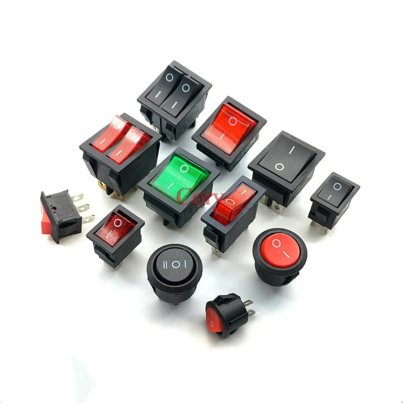 

5pcs SPST 2/3/4/6PIN ON/OFF Round/Square Boat Rocker Switch Power switch KCD CZYC
