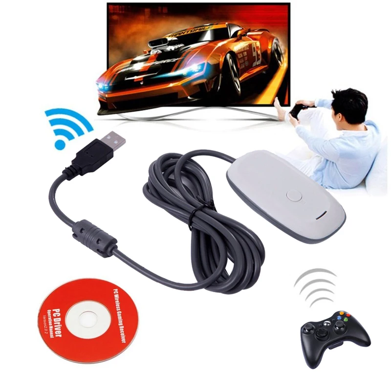 Для Xbox 360 геймпад пк адаптер черный USB приемник поддерживает microsoft беспроводной Xbox360 контроллер