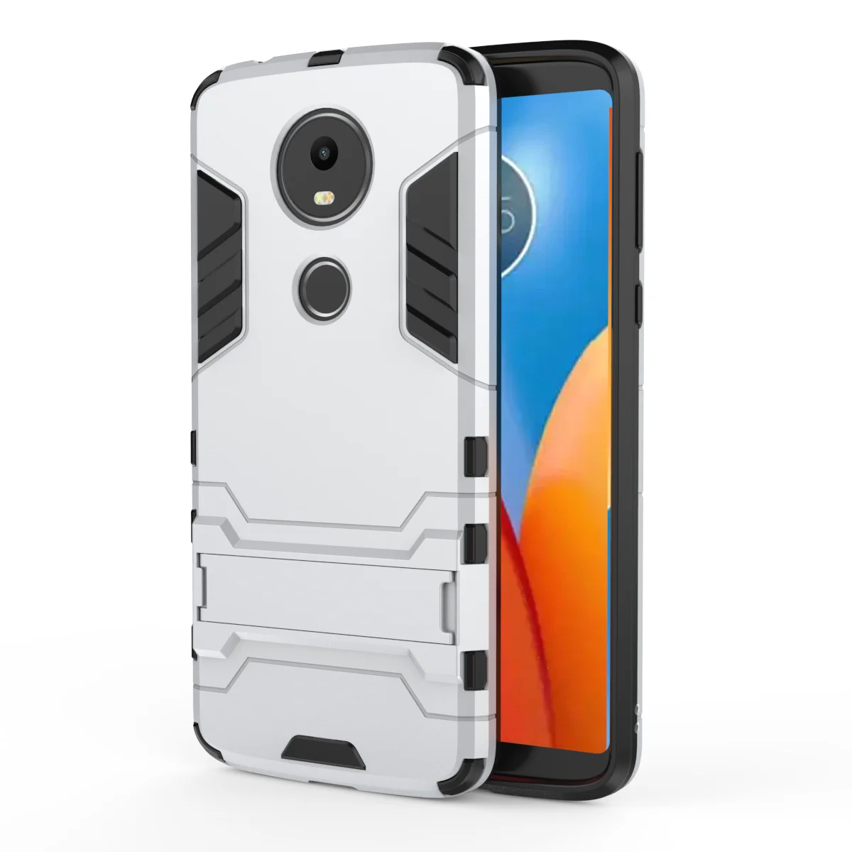 Жесткий PC защитный чехол s для Moto G5s Plus чехол Moto G6 Plus G XT937 G5S E5 E3 G5 S G6Play G6 Play чехол противоударный бампер для телефона - Цвет: Sliver 002