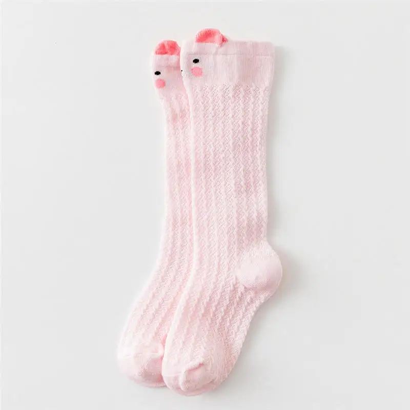 6156 pink BalleenShiny/носки для маленьких девочек хлопковые Дышащие носки для новорожденных с бантиком, нескользящие носки для маленьких девочек от 0 до 3 лет - Цвет: 6156 pink