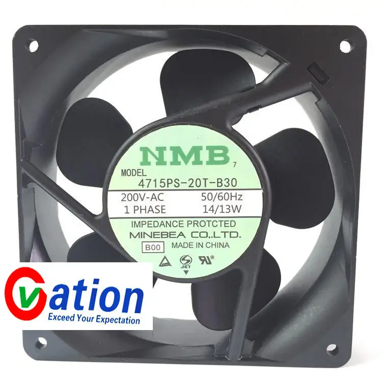 

Computer Case Fan Heatsink Cooler For NMB 4715PS-20T-B30 12038 12cm 200V 14 / 13W aluminum frame industrial Cooling Fan