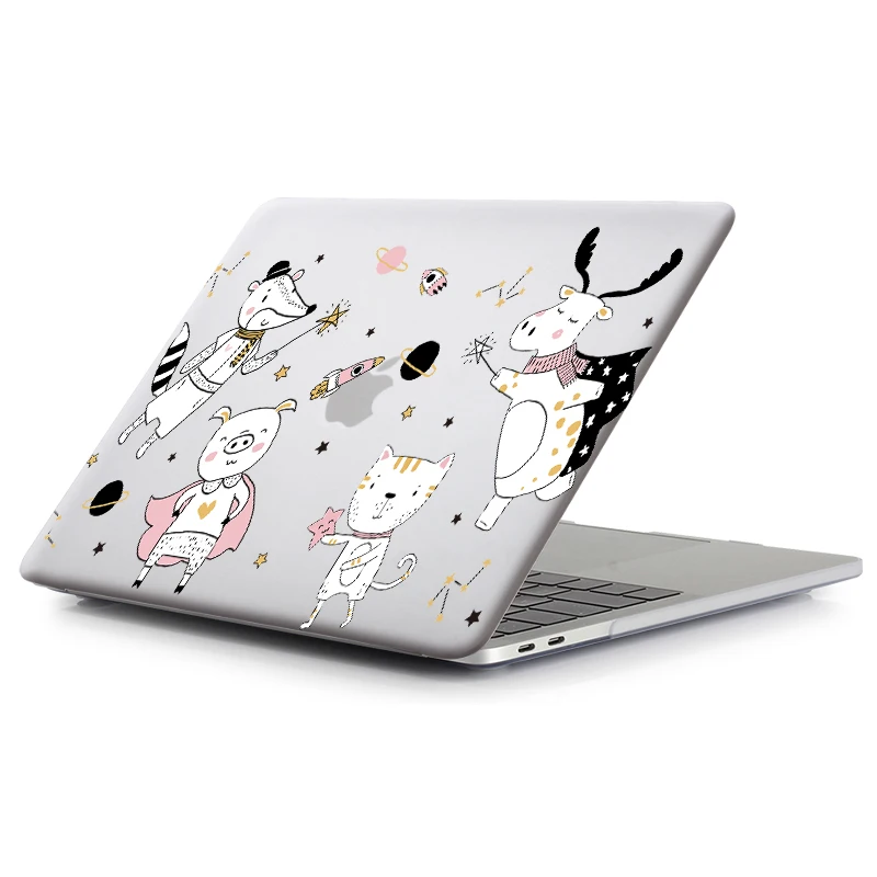 MTT милый мультяшный чехол для macbook air Pro retina 11 12 13 15 Touch Bar Кристальный жесткий чехол для macbook air 13 дюймов чехол для ноутбука
