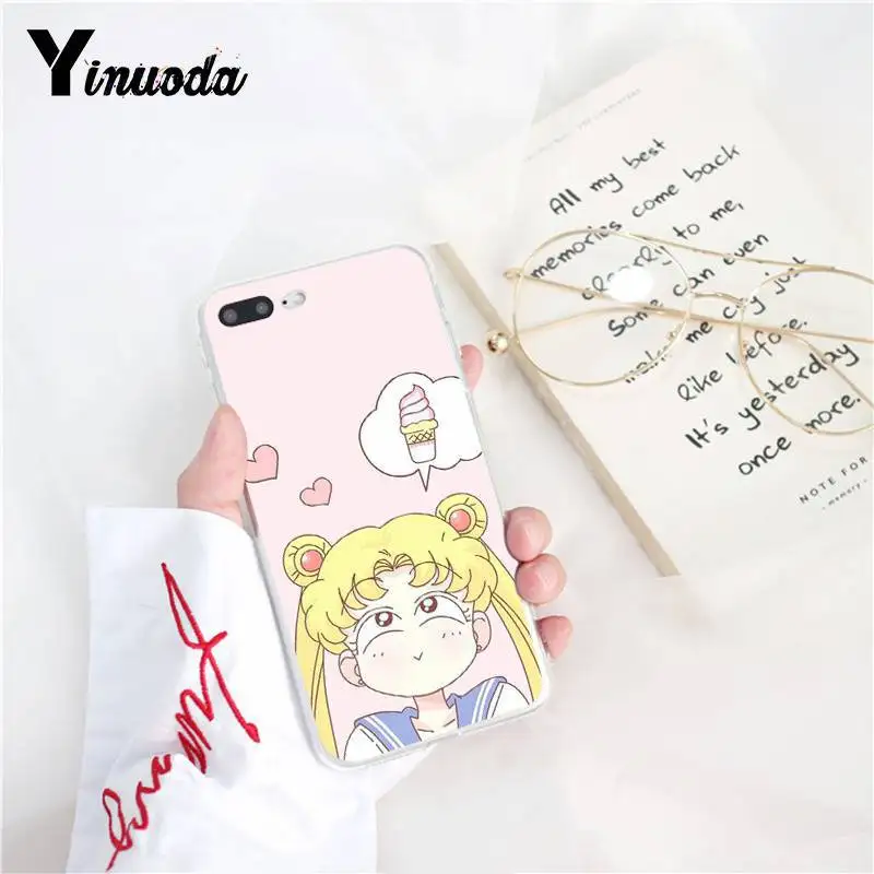 Yinuoda розовый японский аниме каваи Сейлор Мун чехол для телефона для iPhoneX XSMAX 6 6s 7 7plus 8 8Plus 5 5S SE XR 10 11 11pro 11promax - Цвет: A9