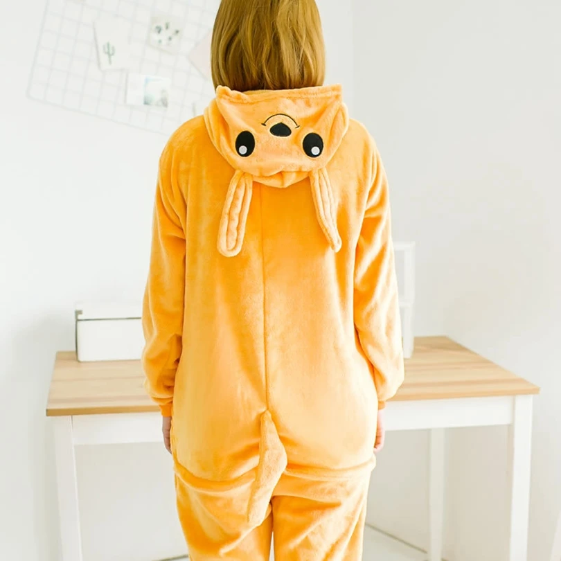 Пижама Kigurumi Kangaroo для женщин зимняя Фланелевая пижама с милыми животными Женский