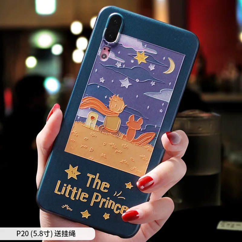 Маленький принц и Красная Шапочка Emboss чехол для huawei P30 PRO P20 PRO P10 плюс MATE 20 PRO MATE 20X крышка - Цвет: 5 P20