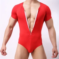 slim fitness men undershirts jockstrap bodysuit body bodybuilding jumpsuit romper corset for man modal boxer slimming underwear