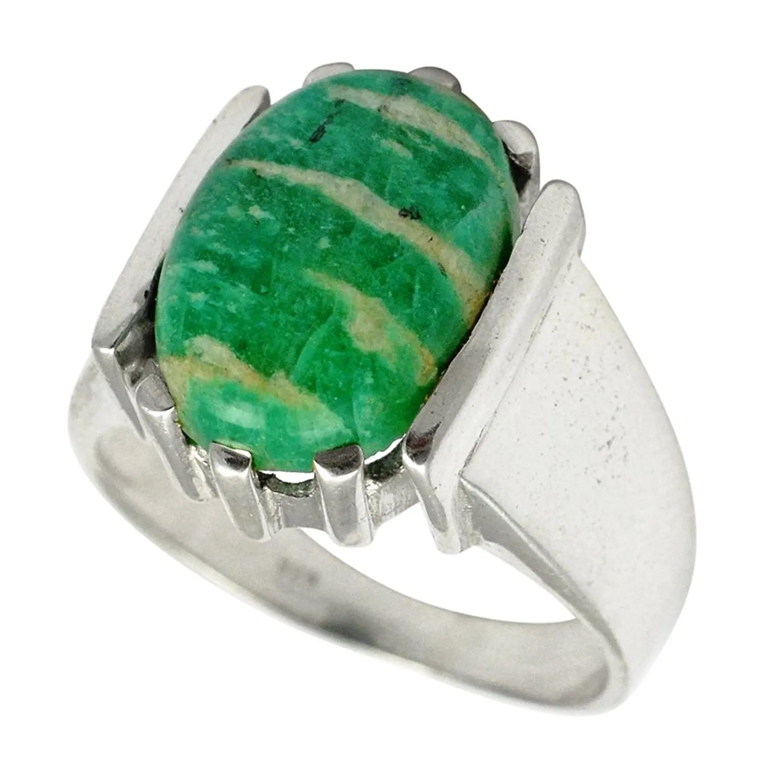 Lovegem подлинное кольцо Amzonite из стерлингового серебра 925 пробы, размер: 8 , AR2898