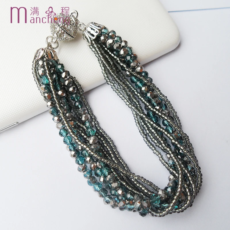 Женские многослойные магнитные браслеты Винтажные Ювелирные украшения в стиле