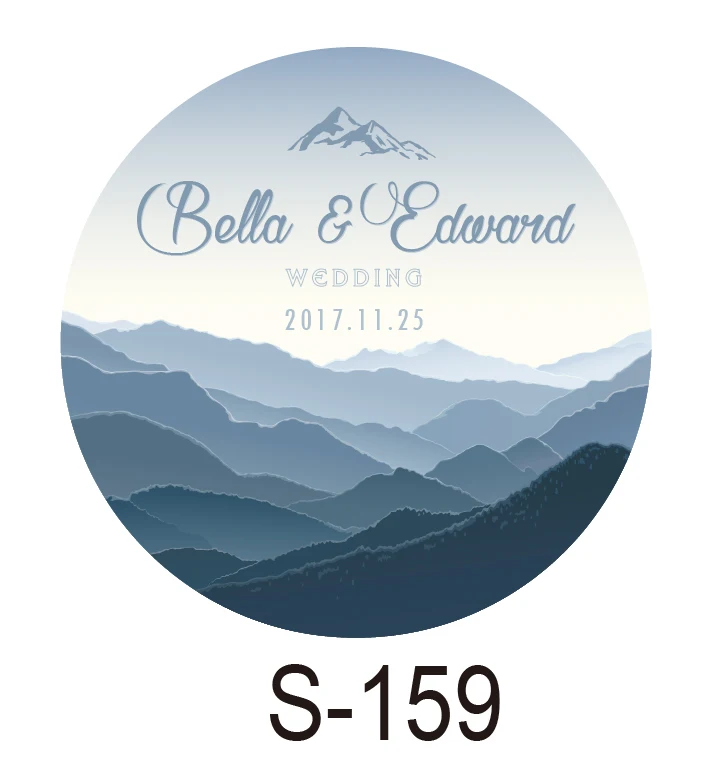 

150 шт./лот, персонализированные наклейки для конфет, наклейки для свадьбы, вечеринки, украшения, маленький круг, S159