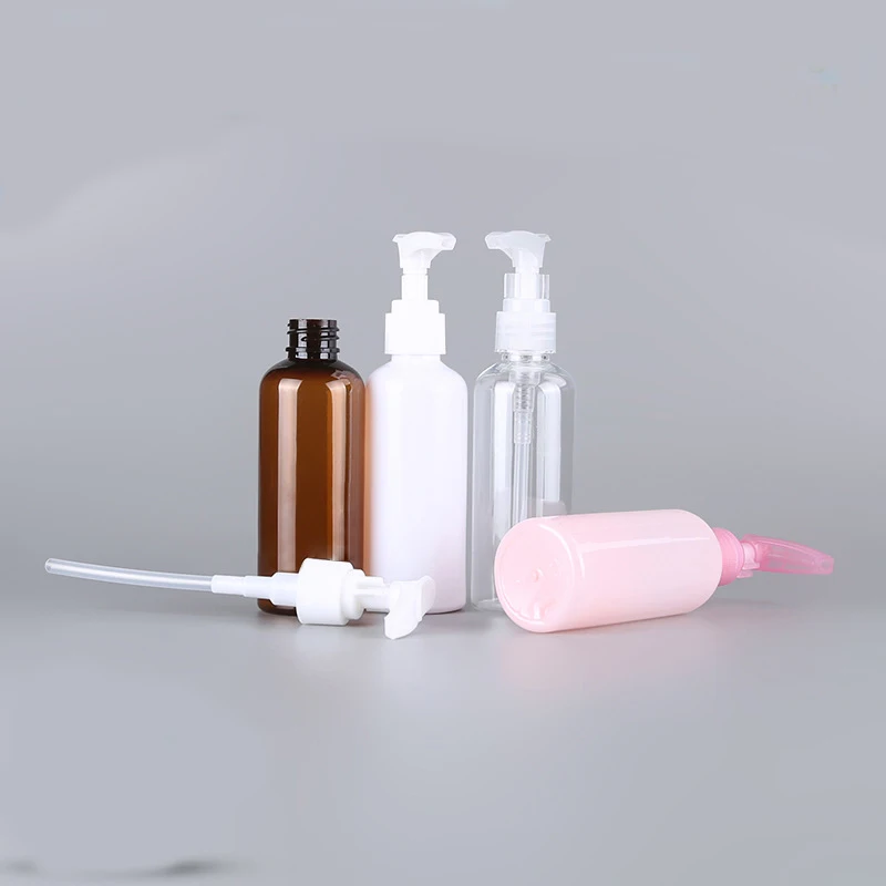 Sedorate 20 pcs/Lot PET 100ML Cosmetic Refillable Bottle Empty Travel Container Plastic With Clip Pump Lid FN059-1 | Красота и