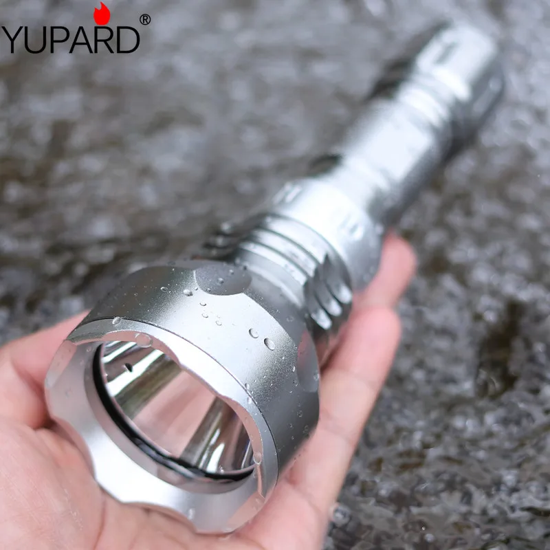 Yupard-XM-L2 LED T6 para buceo, luz amarilla, linterna, lámpara AAA 18650, batería recargable
