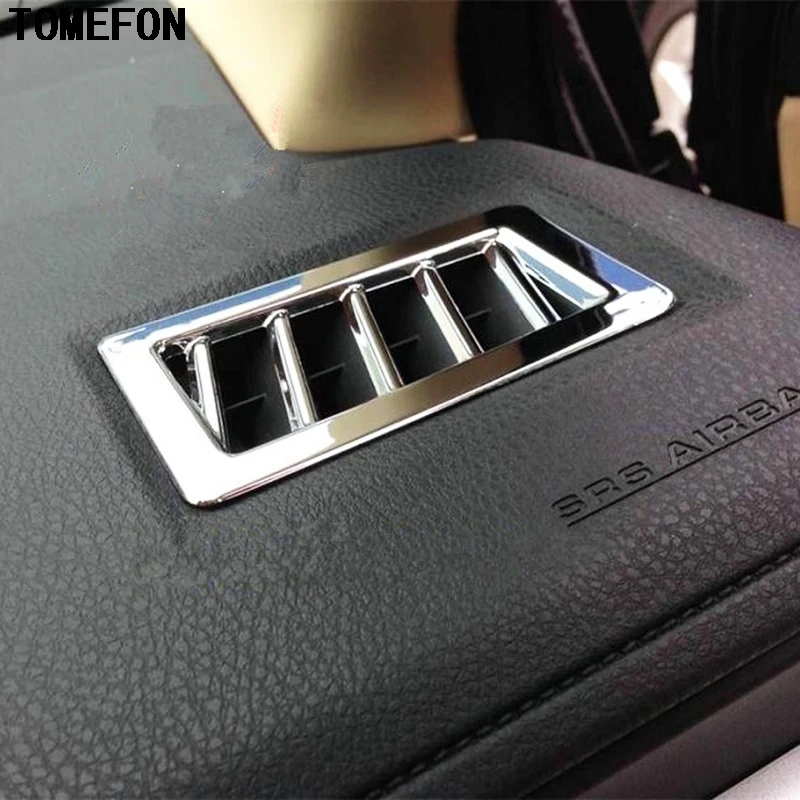 

TOMEFON For Toyota Corolla Auris 2016 2017 Console Air Conditioning Outlet Air Vent Cover Trim Interior Accessories ABS Chrome