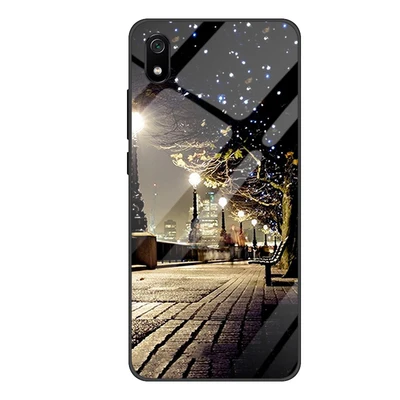 Для xiaomi redmi 7A чехол звездная звезда закаленное стекло+ ТПУ Край жесткий чехол s redmi 7A стеклянный чехол для xiaomi redmi 7 A сумка - Цвет: A5