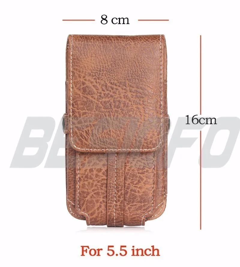 5.5inch Brown Чехол из искусственной кожи для скалолазания с петлей на липучке, чехол для спортивных сумок, чехол для телефона для Asus Zenfone 2 3 5 5z 500kl Max 4 Pro Plus - Цвет: 5.5inch Brown