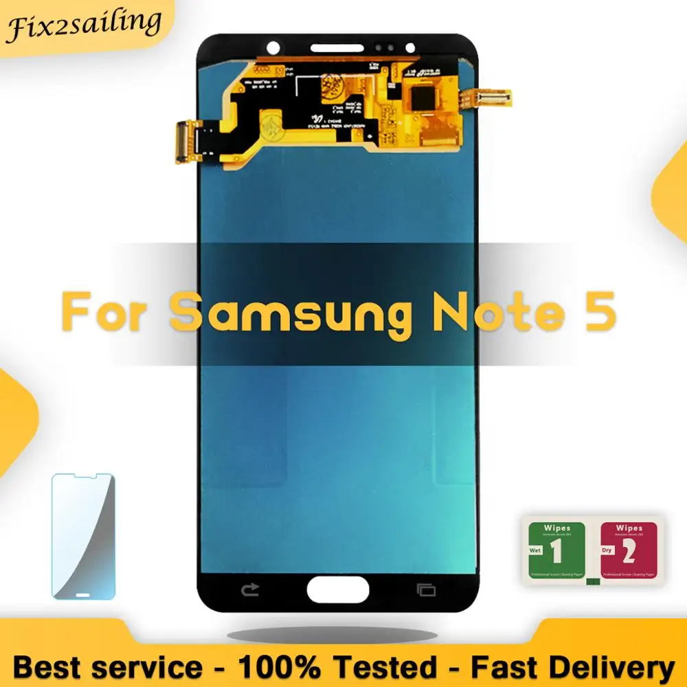 100% протестированные ЖК дисплеи для Samsung Galaxy Note 5 N9200 N920T N920A N920I N920G сенсорный экран в