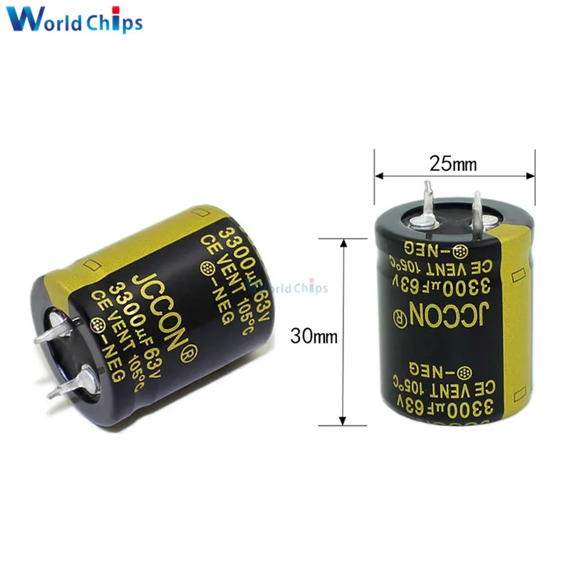 63V 3300uF 25X30mm алюминиевый электролитический конденсатор Высокочастотный